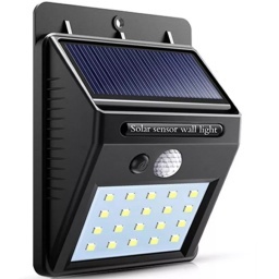 LUZ DE 20 LED LAMPARA FAROL SOLAR CON SENSOR MOVIMIENTO EXTERIOR