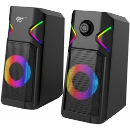 PARLANTE PC NOTEBOOK TIPO GAMER LUZ LED RGB GAMING PLUG JACK 3.5MM HV-SK-201 HAVIT