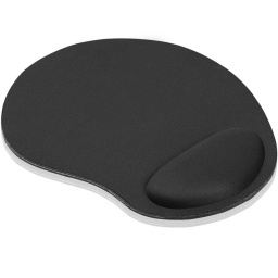 MOUSE PAD NEGRO CON APOYA MUECA LINEA ECONOMICA