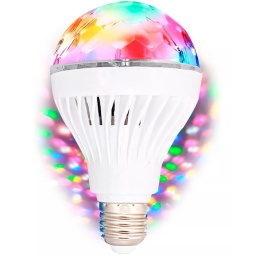 LAMPARA LED RGB COLORES GIRATORIA LUZ DISCOTECA FIESTAS E27 3W