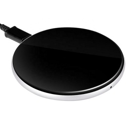 CARGADOR INALAMBRICO QI VIDRIO Y ALUMINIO PREMIUM FAST CHARGER CARGA RAPIDA CELULAR