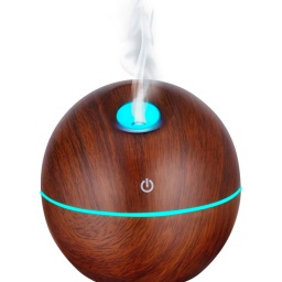 DIFUSOR AROMATIZADOR VAPORIZADOR HUMIDIFICADOR ULTRASONICO ESFERA REDONDA MADERA