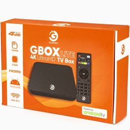 SMART TV BOX GBOX ANDROID 10 QUAD CORE 16GB ROM Y 2GB RAM CON CONTROL REMOTO GOLDTECH