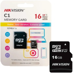 MEMORIA MICROSD 16GB HIKVISION C1 MICRO-SD CLASE 10 92 MBS R