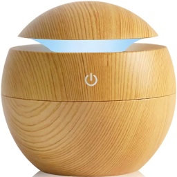 DIFUSOR AROMATIZADOR VAPORIZADOR HUMIDIFICADOR ULTRASONICO ESFERA TIPO HONGO LED RGB MADERA