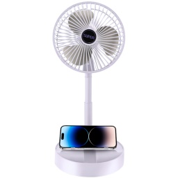 MINI VENTILADOR CON BASE EXTENSIBLE RECARGABLE USB PLEGABLE DE MESA O ESCRITORIO