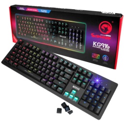 TECLADO MECANICO GAMER MARVO SKORPION GAMING KG916 LUCES LED COLORES