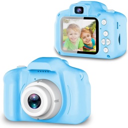 CAMARA DIGITAL INFANTIL PANTALLA 2 PULGADAS NIOS JUGUETE - CELESTE
