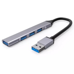 MINI HUB USB 3.0 CON CABLE Y 4 PUERTOS ALTA VELOCIDAD