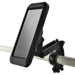 SOPORTE DE CELULAR PARA MOTO BICICLETA MONOPATIN CON BRAZO ARTICULADO Y PROTECTOR DE AGUA