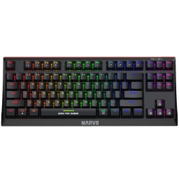 TECLADO MECANICO GAMER MARVO GAMING KG953 LUCES LED RGB COLORES