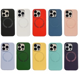 PROTECTOR SILICONA COMPATIBLE IPHONE 14 PLUS (COLORES) MAGSAFE PARA CARGA INALAMBRICA