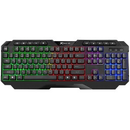 TECLADO GAMER EN ESPAOL LUCES LED RGB COLORES XTRIKE ME KB-306 CABLEADO USB