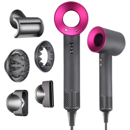 SECADOR DE PELO 5 EN 1 SUPER HAIR DRYER SUPERSONIC 5 PUNTAS MAGNETICAS INTERCAMBIABLES