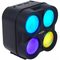 MINI PARLANTE BLUETOOTH 4 LUCES LED RGB USB PENDRIVE Y LECTOR MEMORIA MICRO-SD RECARGABLE GTS-1835