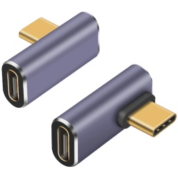 ADAPTADOR CUPLA USB-C ANGULO 90 GRADOS CRUZ MACHO-HEMBRA USB C TIPO C DATOS Y VIDEO OTG-1