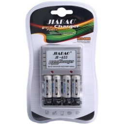 CARGADOR DE PILAS RECARGABLE NOVACELL AA Y AAA BATERIA CON 4 PILAS NI-CD 80MA 220V DIRECTO A PARED