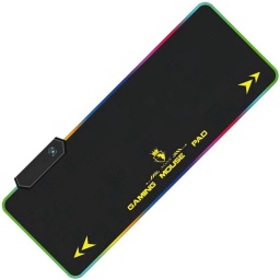 PAD GAMER XL TECLADO Y MOUSE LUZ LED COLORES O ALFOMBRA RGB 80 X 30CM