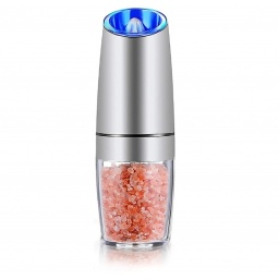 SALERO PIMENTERO O MOLINILLO ELECTRICO AUTOMATICO POR GRAVEDAD CON LUZ LED AZUL REGULABLE A PILAS