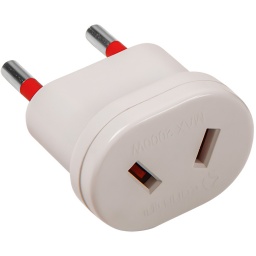 ADAPTADOR DE CORRIENTE FICHA DE 2 PATAS REDONDAS A PASE NEMA DE ARGENTINA