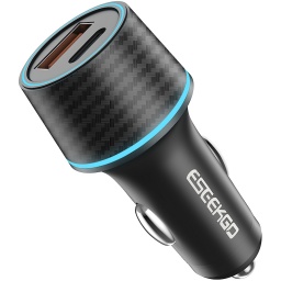 CARGADOR DE AUTO DOBLE USB 52.5W QC 22.5W + PD 30W CARGA ULTRA RAPIDA USB-C TIPO C 30W