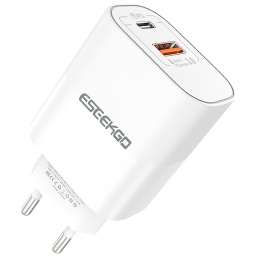CARGADOR DE PARED USB PD + QC 3.0 CARGA RAPIDA QUICK CHARGER 20W TIPO C USB-C DOBLE