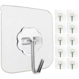 PACK X10 GANCHOS PARED CON ADHESIVO RESISTE COLGAR CUADROS SOPORTE UTENCILLOS Y LO QUE SE TE OCURRA