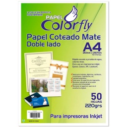 PAPEL COTEADO MATE DOBLE LADO IDEAL DIPLOMAS INVITACIONES RESMA 50 HOJAS CALIDAD 720-5760DPI 220GRS