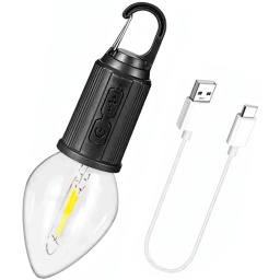 LAMPARA BOMBITA T03 LUZ LED FILAMENTO RECARGABLE USB INTERIOR EXTERIOR BOMBILLA ARNES COLGAR CAMPING