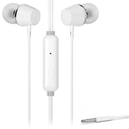 AURICULARES IN EAR CON MANOS LIBRES MARCA HP MODELO DHE-7000 CABLE JACK 3.5MM - BLANCO