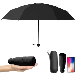 MINI PARAGUAS PLEGABLE DOBLE CAPA UPF50+ LLUVIA SOL SUPER COMPACTO CHICO IDEAL BOLSO MOCHILA CARTERA