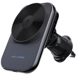 SOPORTE MAGNETICO CON CARGADOR INALAMBRICO PARA CELULAR IPHONE PARA REJILLA DEL AIRE DEL AUTO 15W