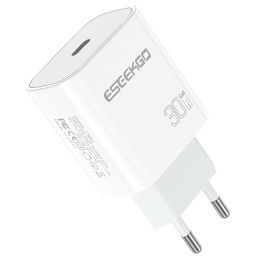 CARGADOR DE PARED 1 USB-C PD 3.0 GAN 30W CARGA SUPER RAPIDA TIPO C T-30EA