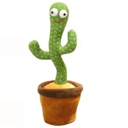 PELUCHE CACTUS BAILARIN CON CANCIONES GRABA Y TE IMITA LA VOZ LUCES LED