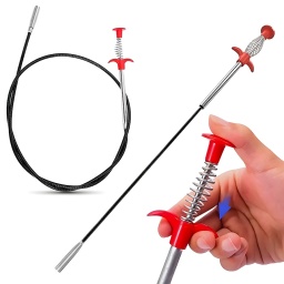 LIMPIADOR DE TUBERA CINTA DESTAPA CAOS LAVABOS DESAGES INODOROS PALANGANA FLEXIBLE 60 CM