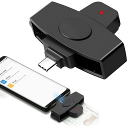 LECTOR DE CI CEDULA IDENTIDAD USB-C O TIPO C TARJETAS SIM INTELIGENTES SMART CARD