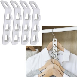 PACK X4 ORGANIZADORES DE PERCHAS IDEAL PARA OPTIMIZAR EL ESPACIO Y MOSTRAR MEJOR LAS PRENDAS