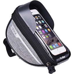 BOLSO PARA BICICLETA SOBRE MANILLA DE 3 AGARRES IMPERMEABLE IDEAL PARA CELULAR A LA VISTA B-SOUL