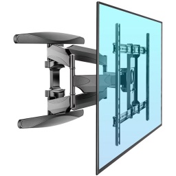 SOPORTE DE TV DOBLE BRAZO PARA PARED SUPER PREMIUM 55 60 65 70 75 85 P65