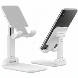 SOPORTE DE CELULAR MESA ESCRITORIO PLEGABLE Y REGULABLE EN PLASTICO UNIVERSAL CELULARES