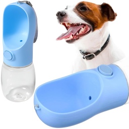 BEBEDERO DE AGUA PORTATIL PARA PERROS MASCOTAS CAPACIDAD BOTELLA PORTABLE 350 ML