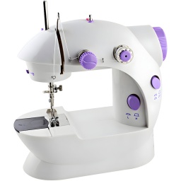 MINI MAQUINA DE COSER PORTATIL CON PEDAL, LUZ Y CORTADOR DE HILO SM-202A