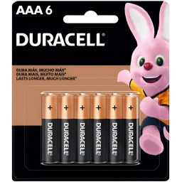 PILAS ALCALINAS DURACELL BLISTER PACK X6 AAA 1.5V 6 UNIDADES LR03