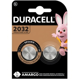 BLISTER PACK X2 PILA BATERIA CR2032 DURACELL LITIO LITHIUM RELOJ 3V  2 UNIDADES 2032