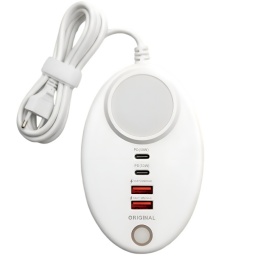 CARGADOR ZAPATILLA 4 USB 2 TIPO A Y 2 USB-C TIPO C PD 50W CELULARES Y TABLETAS LUZ LED 220V K-03