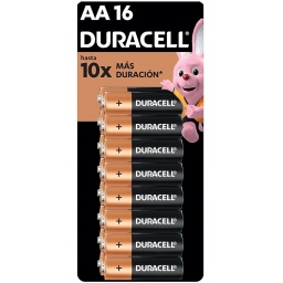 PILAS ALCALINAS DURACELL BLISTER PACK X4 AA 1.5V  PACK X16 UNIDADES LR6