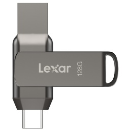 PEN DRIVE 128GB DUAL DRIVE USB-C Y TIPO A PENDRIVE JUMPDRIVE D400 USB 3.2 LEXAR IPHONE 15 16 17