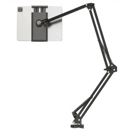 SOPORTE TIPO BRAZO DE 3 PARTES PARA TABLET CON MORSA ESCRITORIO MESA EXTENSIBLE DE 12 A 24CM