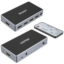 SWITCH HDMI 4K 5 PUERTOS A 1 HDMI 4K@30HZ 3D FULL HD 1080P CON CONTROL REMOTO UNITEK