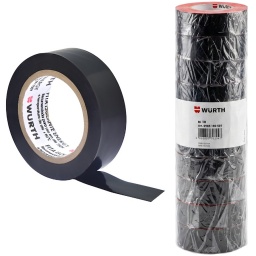 PACK X10 CINTA AISLADORA 5M X 18MM ANCHO X 0.13 ESPESOR PVC AISLANTE ELECTRICA WURTH